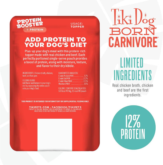 Tiki Dog Carnivore Topper Chicken & Beef 2.1oz - Dog Food Topper - The Family Pet