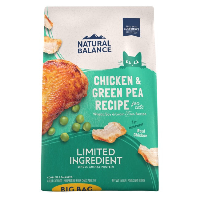 Natural Balance Limited Ingredient Chicken & Green Pea Dry Cat Food (4lb) - Dry Cat Food - The Family Pet