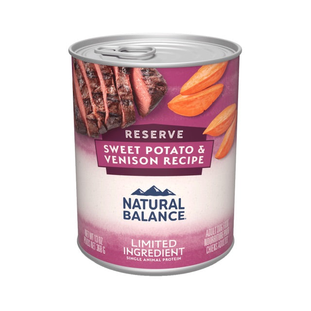 Natural Balance Limited Ingredient Venison, Sweet Potato Dog Can (13oz) - Wet Dog Food - The Family Pet