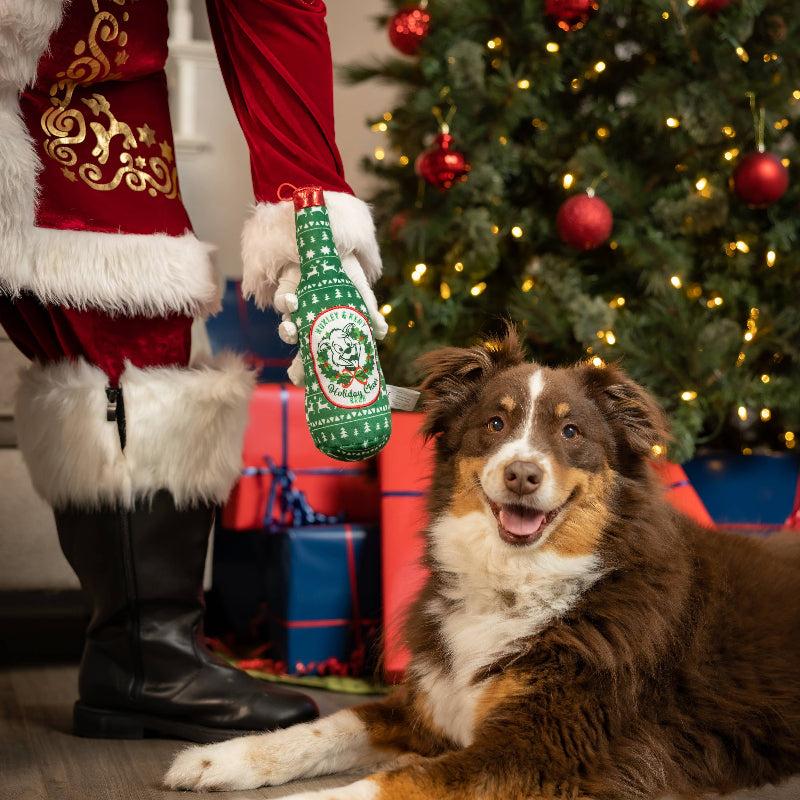 Holiday Cheer Be-er Plush Squeaky Dog Toy
