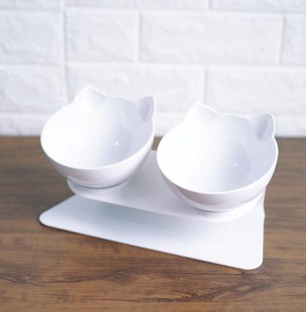 Cat Inclined Transparent Feeding Bowls