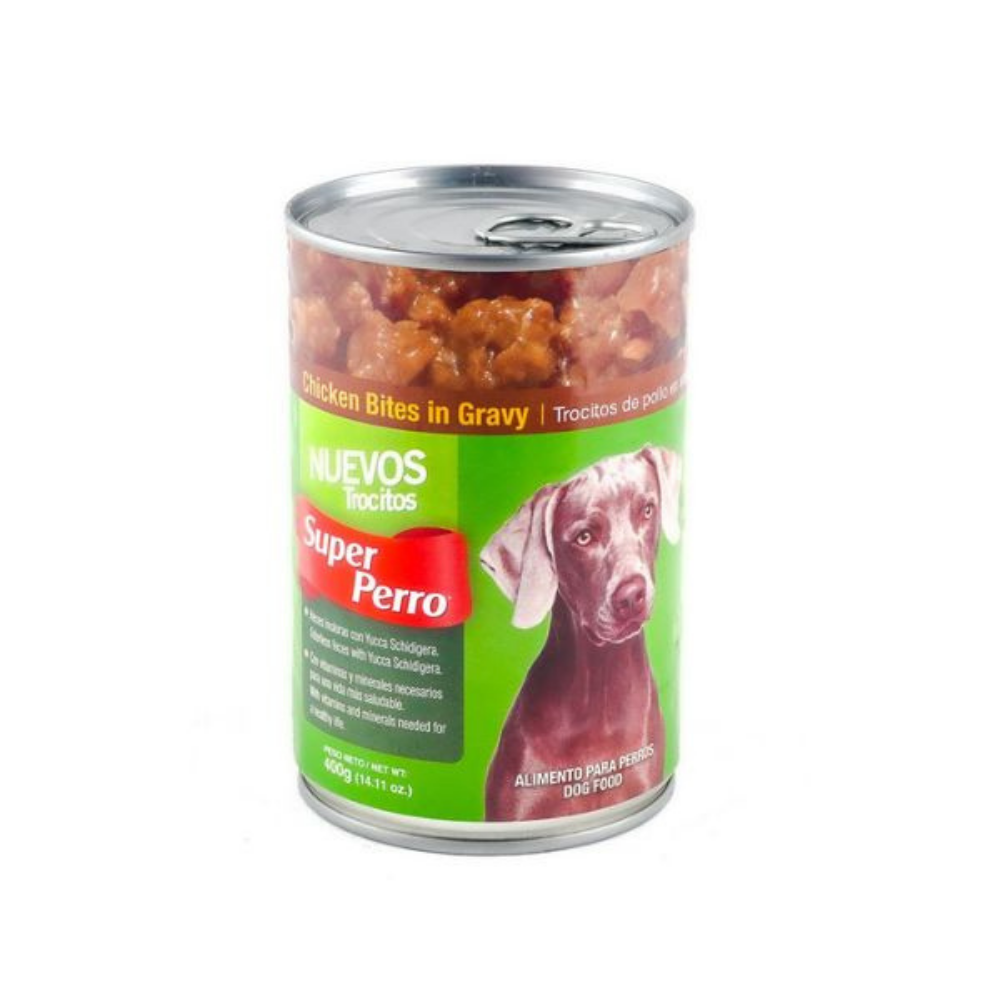 Super Perro Chicken Bites in Gravy Wet Dog Food (14.1oz) - Super Perro Dog Food - Farmacias Savia - Default Title - 7.44101E+12