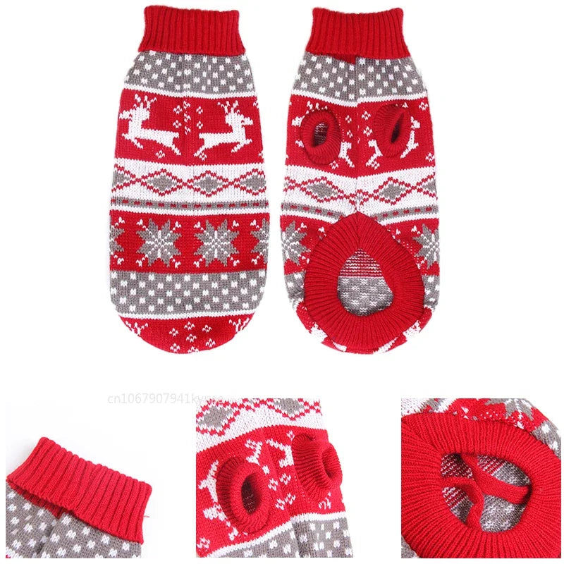 Warm Pet Dog Sweater Winter Dog Clothes for Small Medium Dogs Knitted Puppy Cat Coat Chihuahua French Bulldogs Yorkie Customes - Purrfect Pet Kingdom