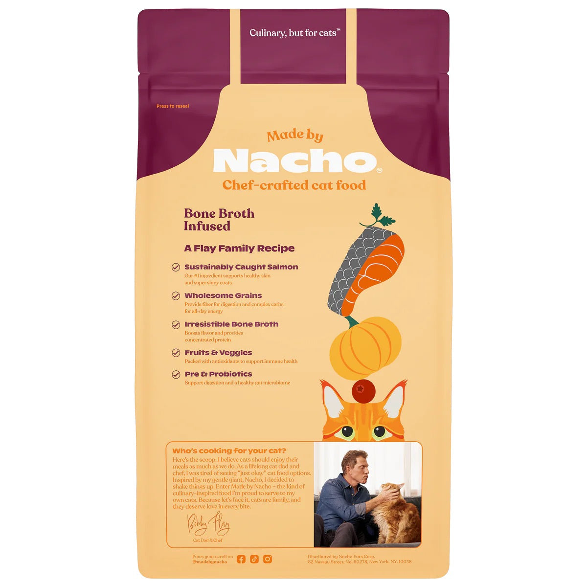 Made By Nacho Salmon/Pumpkin/Bone Broth Cat Food (2lb) - Made by Nacho Dry Cat Food - The Family Pet