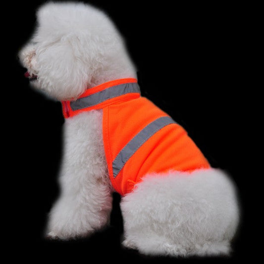 Fluorescent Safety Dog Vest Dog Apparel Premium Pet Supply - detail view