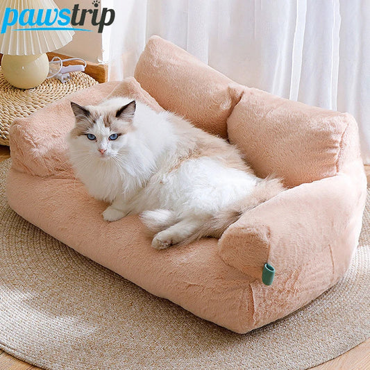 Luxury Cat Bed Sofa Winter Warm Cat Nest Pet Bed for Small