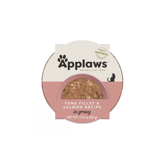Applaws Natural Wet Cat Food Tuna Fillet & Salmon Recipe in Gravy (2.12oz) - detail view | Wet Cat Food at Purrfect Pet