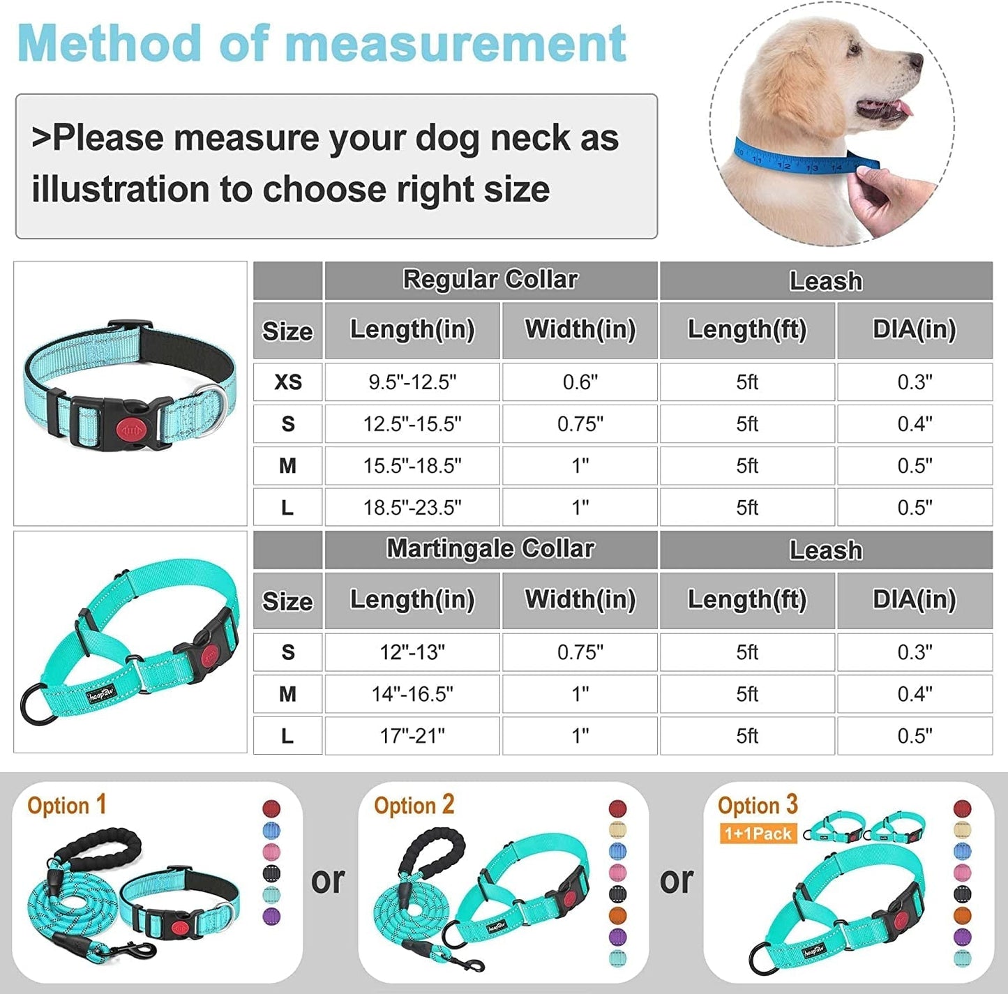 Dog Training Collars 2 Pack Quick Release Adjustable ๐