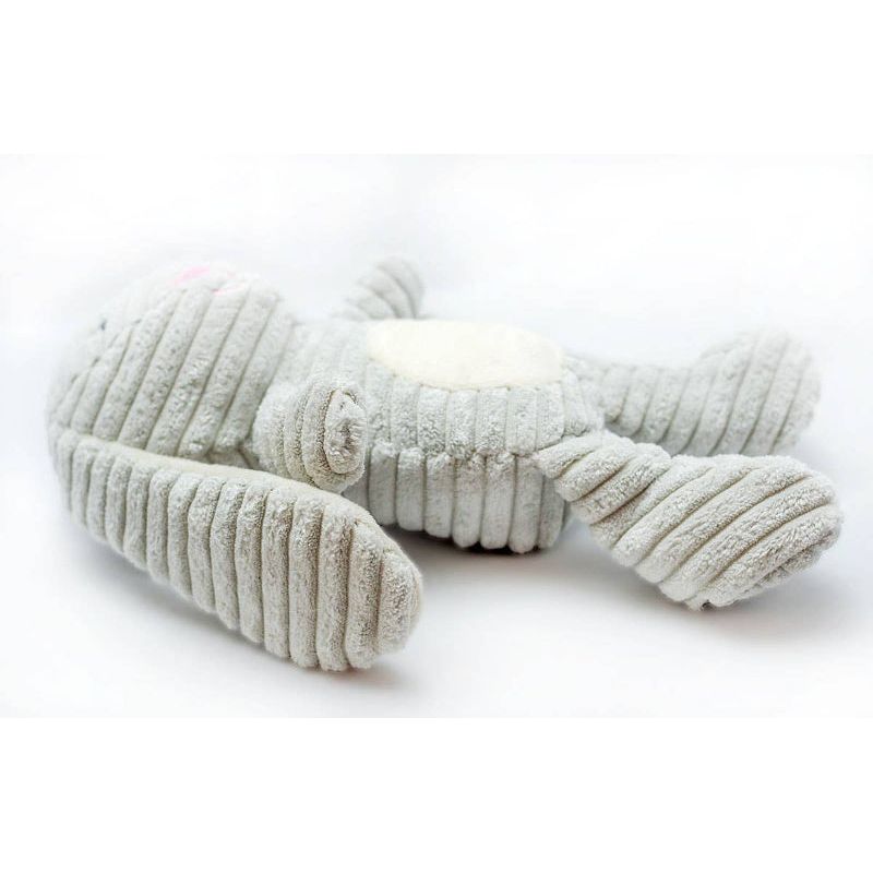 ThoozyPet Tuff & Cuddly Grey Bunny Squeaky Plush Dog Toy - 12.5"