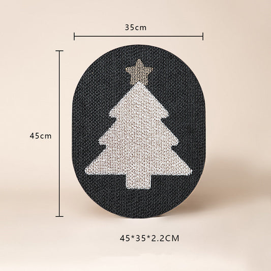 Purrfect Pet Kingdom Cat Scratch Board Christmas Erect Type No Chip Toy (Christmas tree with white) - Premium Cat Scratching
