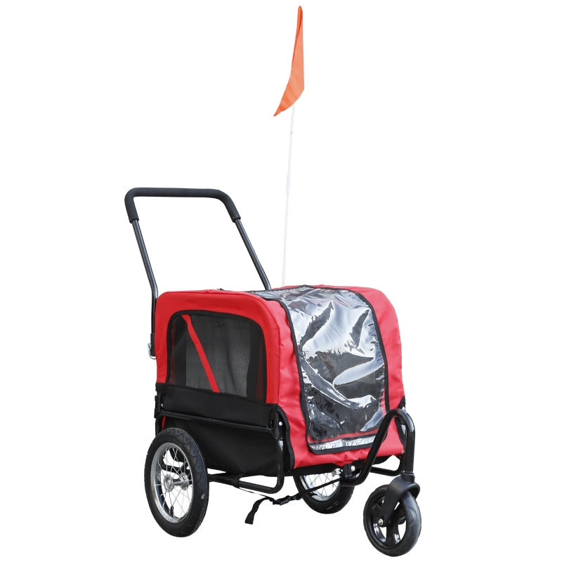 2-in-1, 3 Wheel Pet Jogging Stroller Bike Trailer - Purrfect Pet Kingdom
