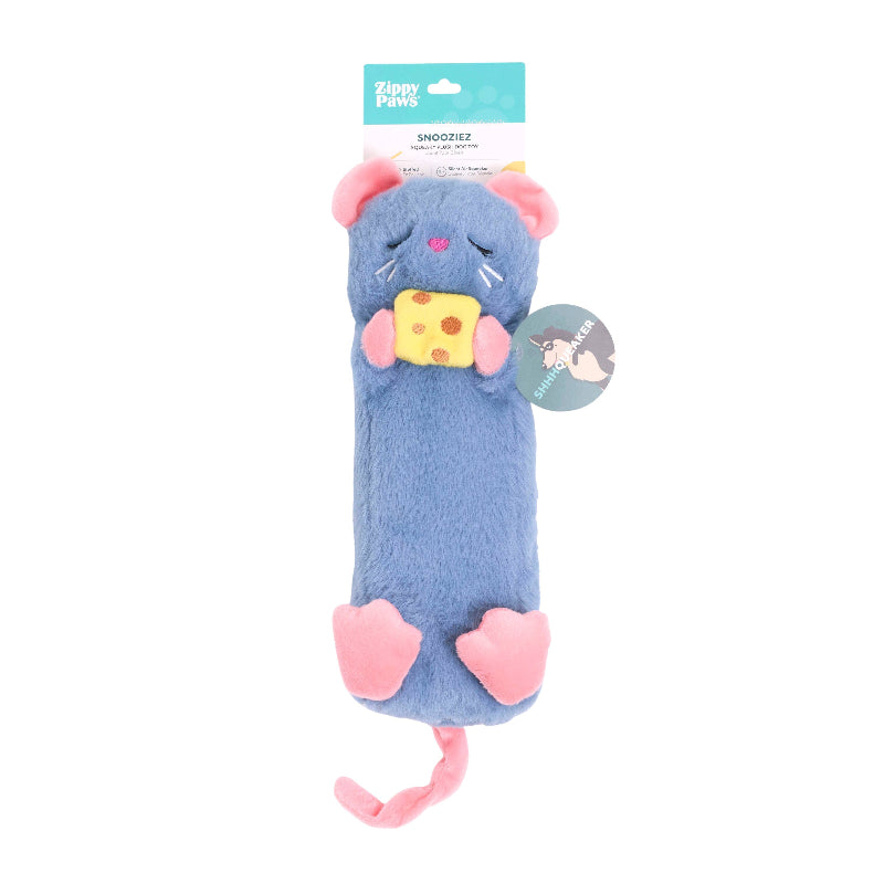 Mouse Snooziez with Shhhqueaker Plush Dog Toy