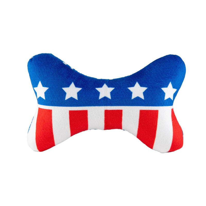 Patriotic Red Wht & Blue Bone Dog Toy
