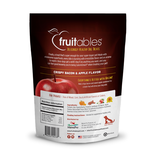 Fruitables Healthy Dog Treats: Crispy Bacon & Apple (7oz)
