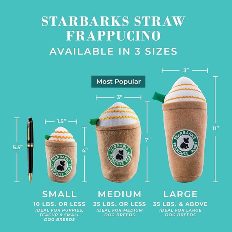 Starbarks Frenchie Roast Plush Squeak Dog Toy