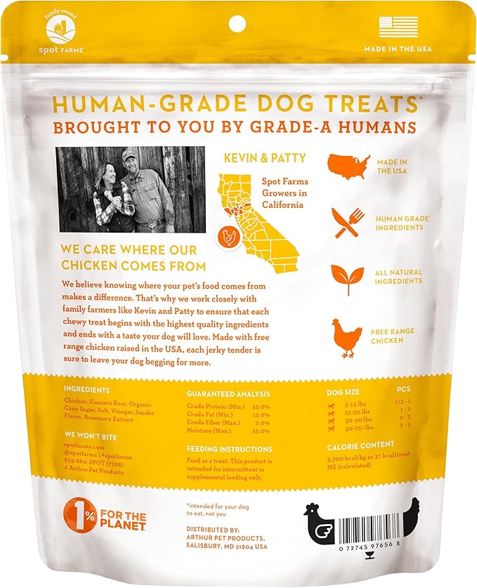 Spot Farms Dog Grain Free Basics Chicken Tenders Treats (12oz) - Spot Farms Dog Treats - The Family Pet