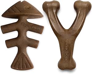 Benebone Fishbone & Wishbone Combo 2 Pack Medium - Benebone Dog Toys - The Family Pet