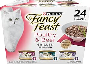 Fancy Feast Chicken, Turkey & Beef Grilled Variety 3oz 24Ct - Wet Cat Food - The Family Pet