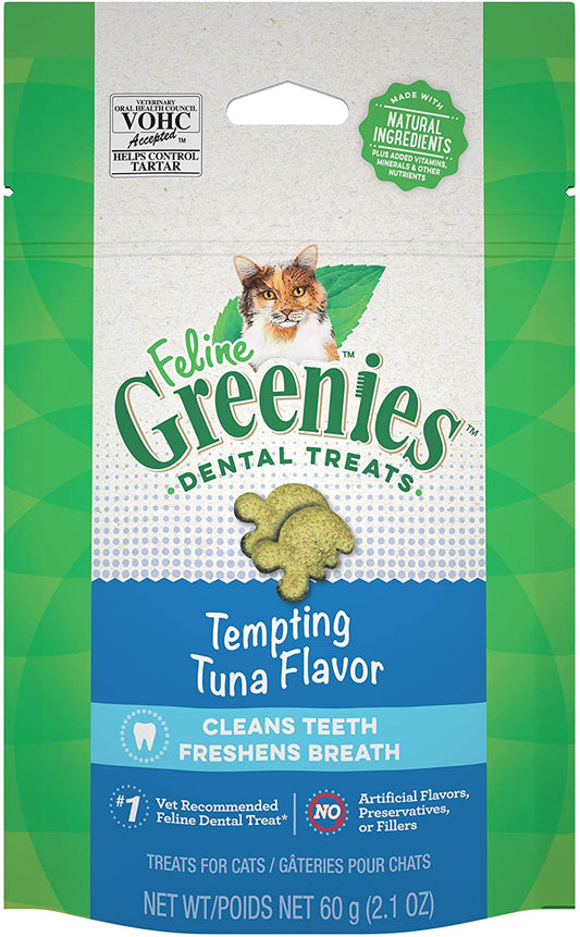 Greenies FELINE GREENIES Tempting Tuna Flavored Dental Treats - Dental Cat Treat - The Family Pet