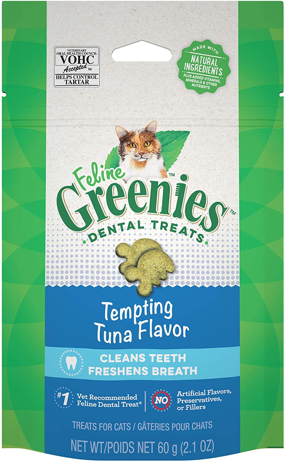 Greenies FELINE GREENIES Tempting Tuna Flavored Dental Treats - Dental Cat Treat - The Family Pet