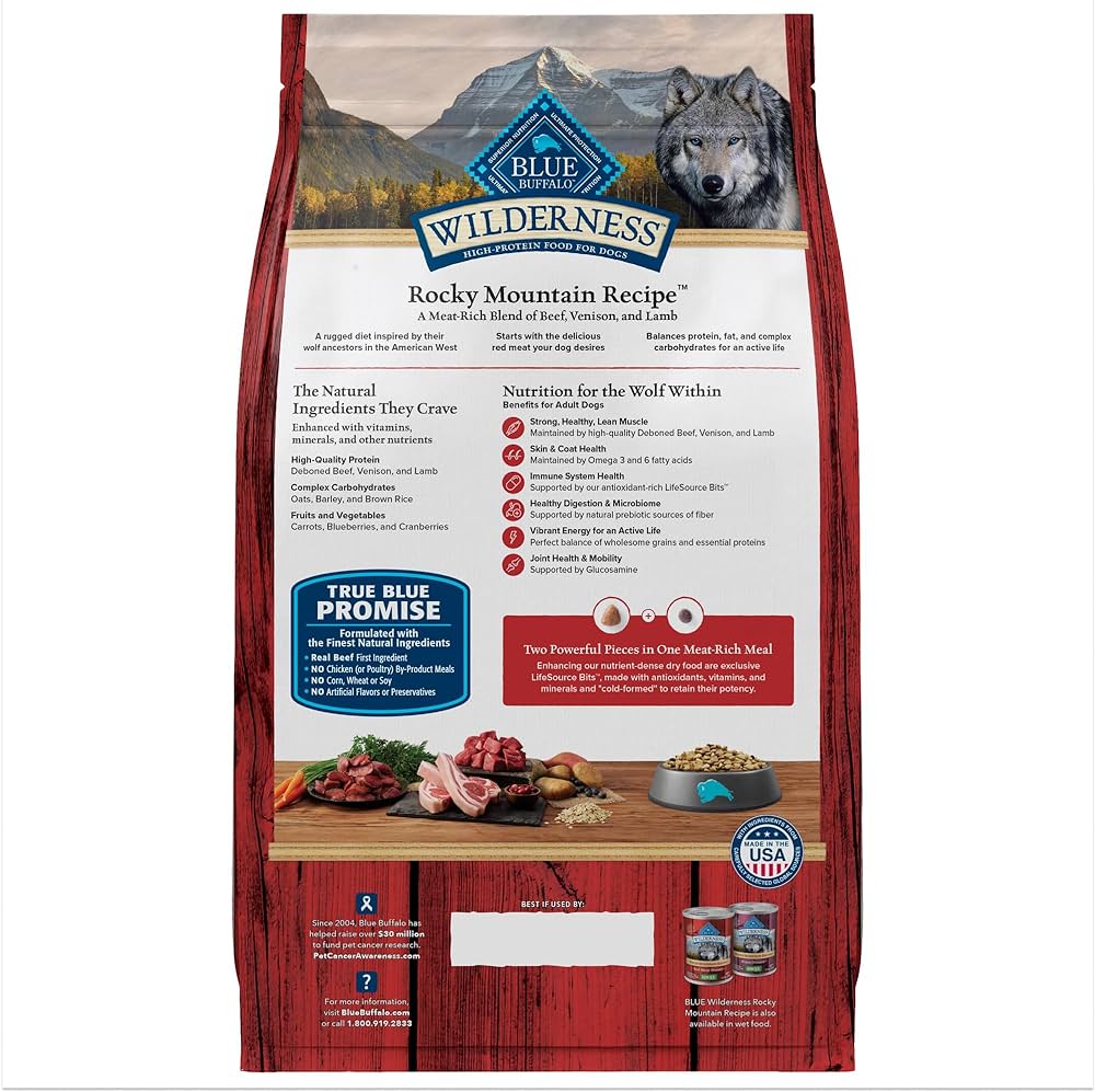 Blue Buffalo Wilderness Adult Rocky Mountain Recipe Red Meat Dry Dog Food - Dry Dog Food - The Family Pet