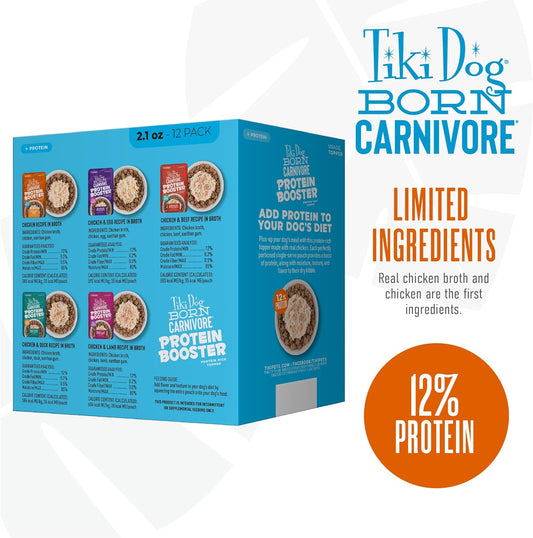 Tiki Dog Carnivore Topper Variety Pack 2.1oz - Dog Food Topper - The Family Pet