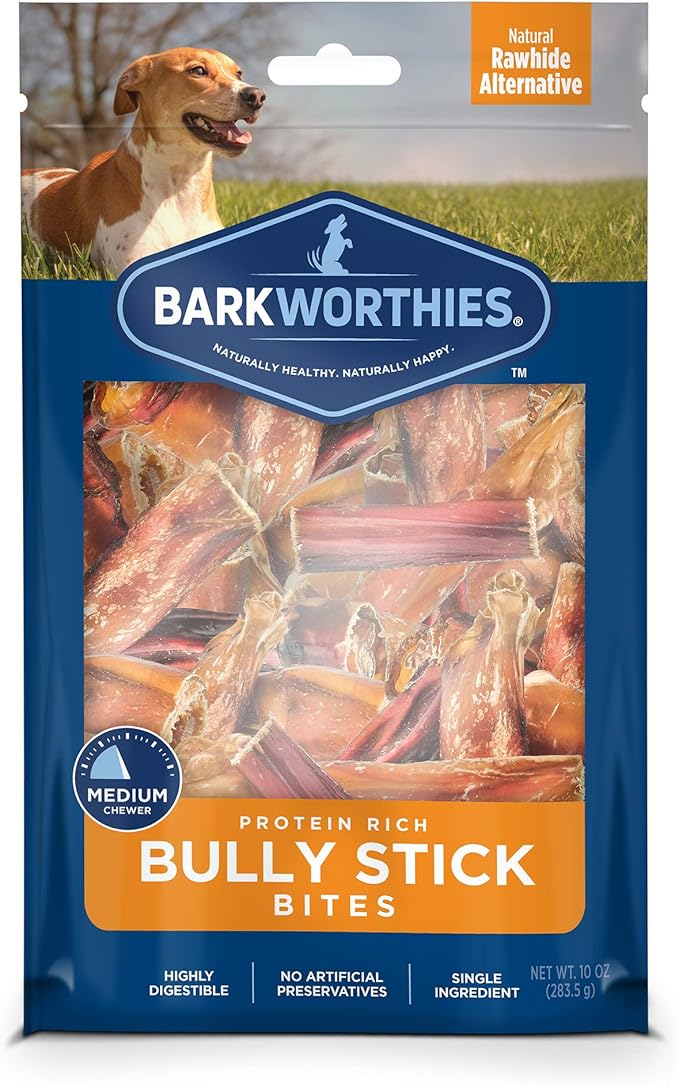 Barkworthies Protein - Rich Bully Stick Bites - Barkworthies Dog Treats - The Family Pet