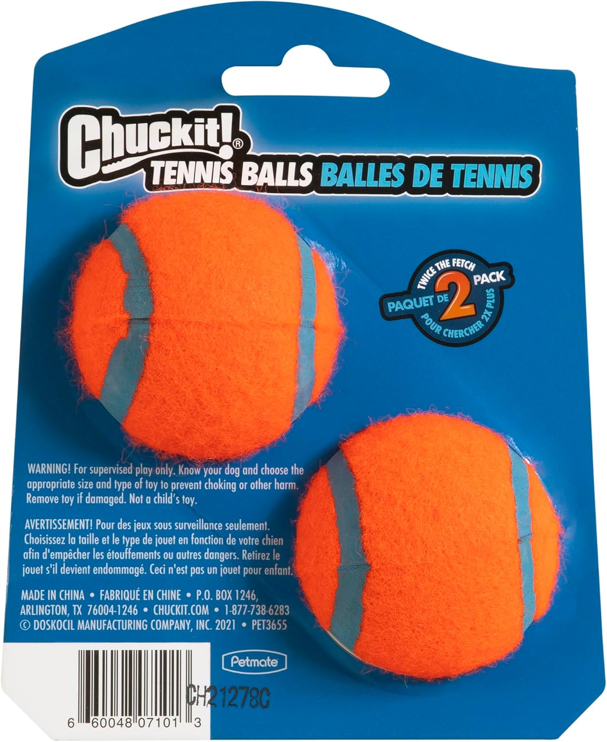ChuckIt Dog Tennis Ball 2 Pack Classic Fetch Balls ๐พ