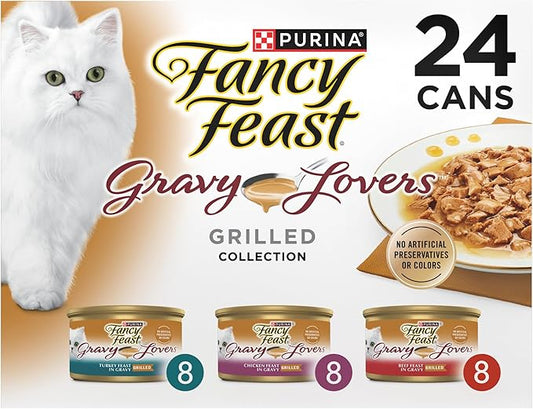 Fancy Feast Gravy Lover Variety 3oz 24ct - Fancy Feast Wet Cat Food - The Family Pet