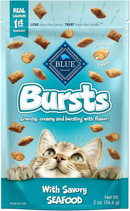 Blue Buffalo Bursts Seafood Filled Cat Treat (2oz) - Blue Buffalo Cat Treats - The Family Pet