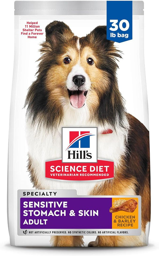 Hill's Science Diet Adult Sensitive Stomach & Skin Chicken Recipe Dry Dog Food Bag - Science Diet Dry Dog Food - The Family Pet