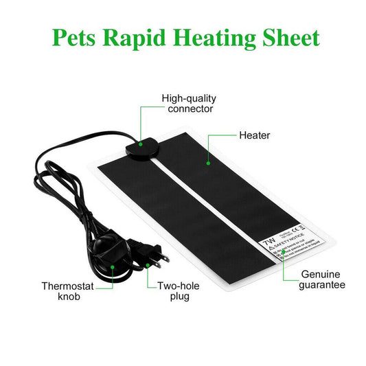 Reptile Heating Pad - Terrarium Heat Mat with Thermostat