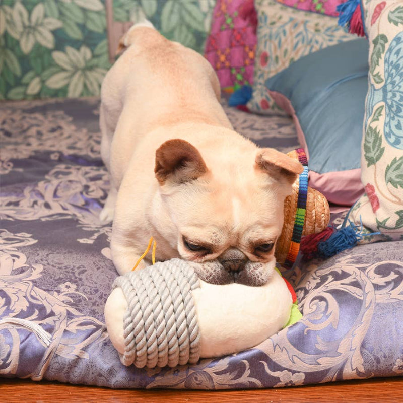 Fiesta Chewsday Burrito Rope Plush Dog Toy