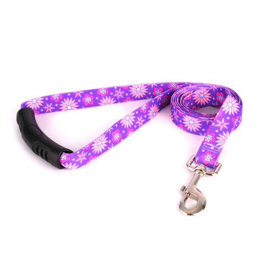 Purple Flowers Dog Leash