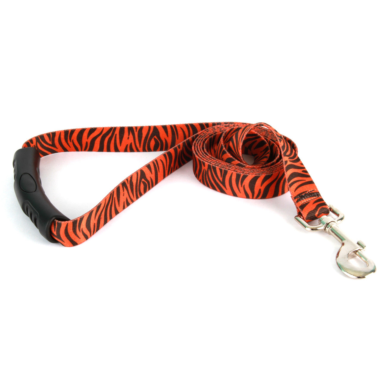 Dog Leash Zebra Print Rust