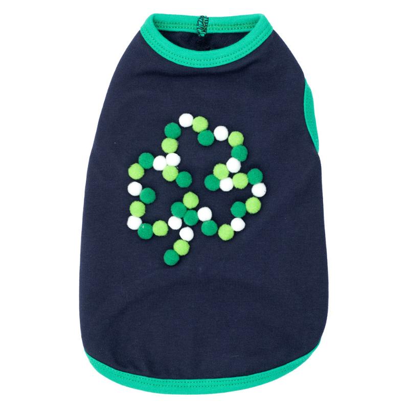 Pom Pom Shamrock Dog Tee