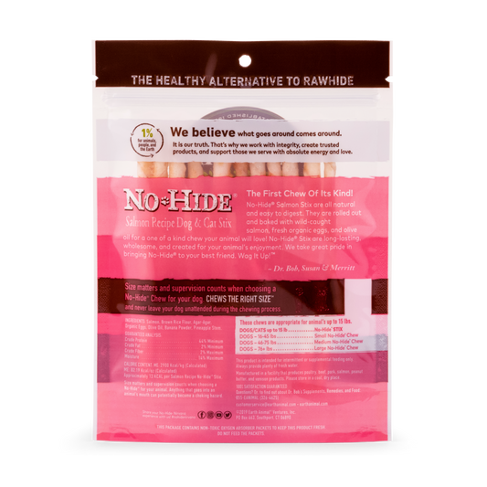 Earth Animal No-Hide Salmon Stix Natural Pet Chews 10 Pack