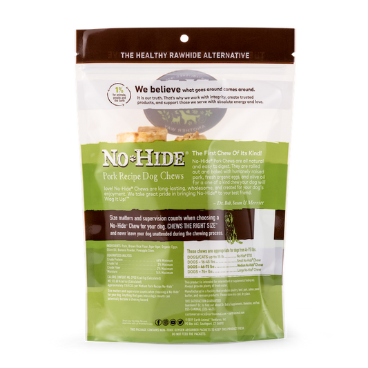 Earth Animal No Hide Medium Pork Dog Rolls (2pk) (4.2oz) - Earth Animal Dog Treats - The Family Pet