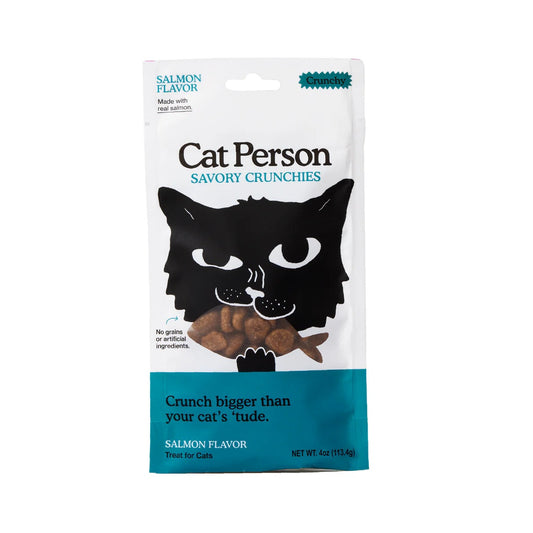 Cat Person Cat Treat Crunch Salmon 2oz - Cat Treats - The Family Pet