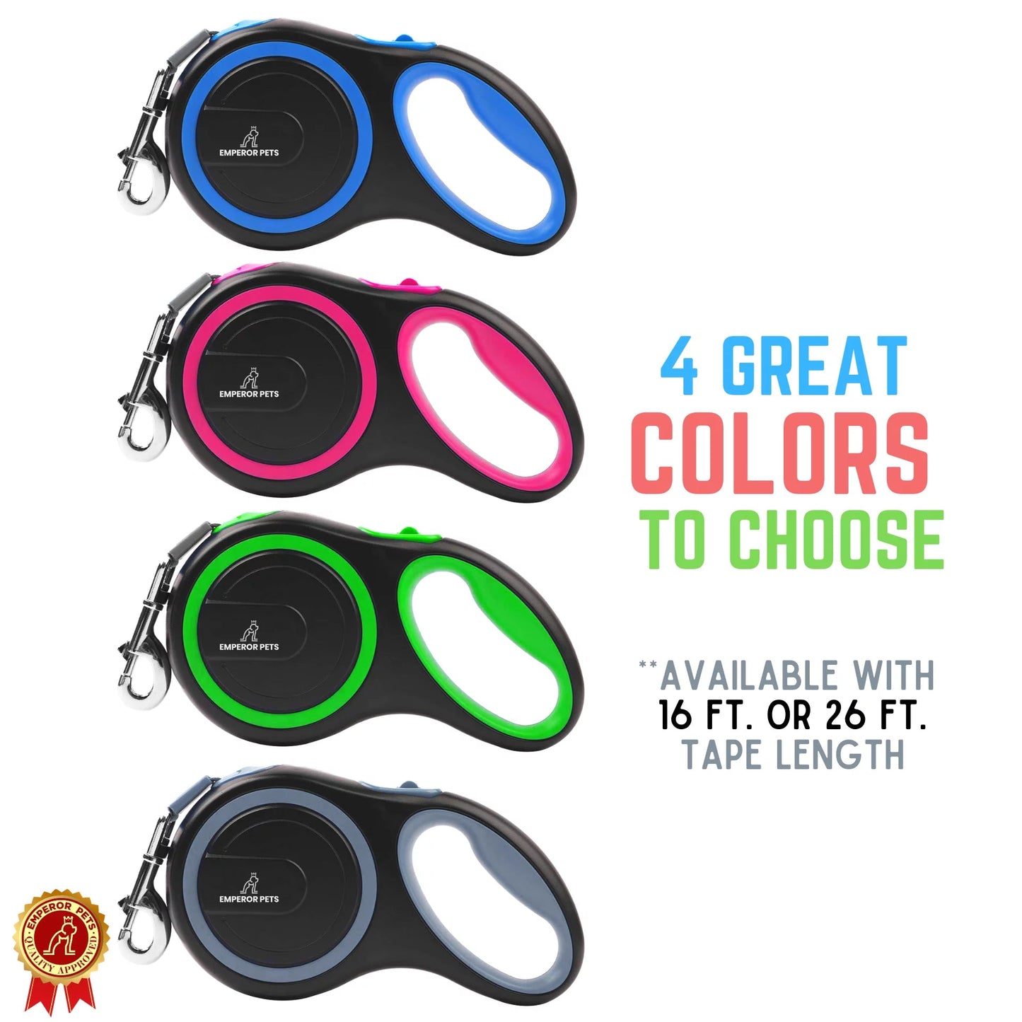Retractable Dog Leash 16ft Heavy Duty Large Dogs ๐