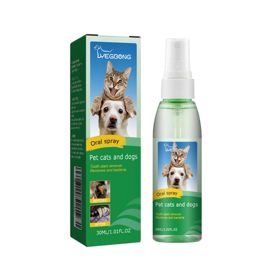 Pet Tooth Deodorizer Spray, Cats And Dogs Universal Mouth