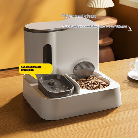 Cat Automatic Pet Feeder Water Dispenser Integrated Double
