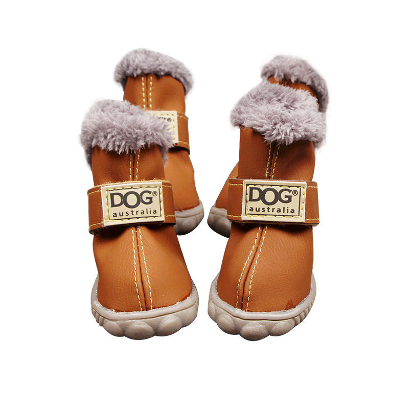 Dog Snow Boots Waterproof Fleece Lined Warm Winter 🥾