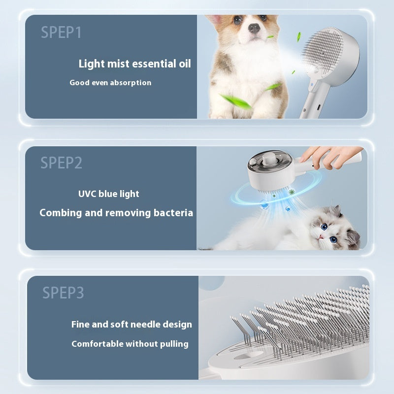 Pet Hair Remover Steam Brush Self-Cleaning 🧹 - Purrfect Pet Kingdom