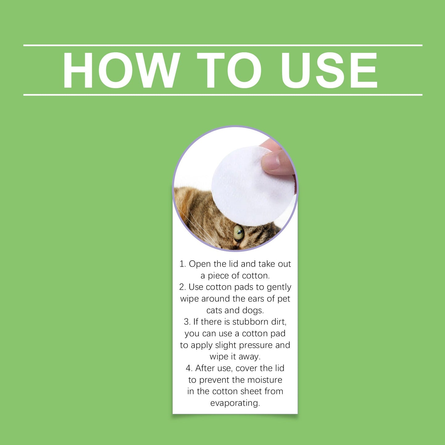 Professional Gentle Ear Cleaning Pads for Dogs and Cats 50ct