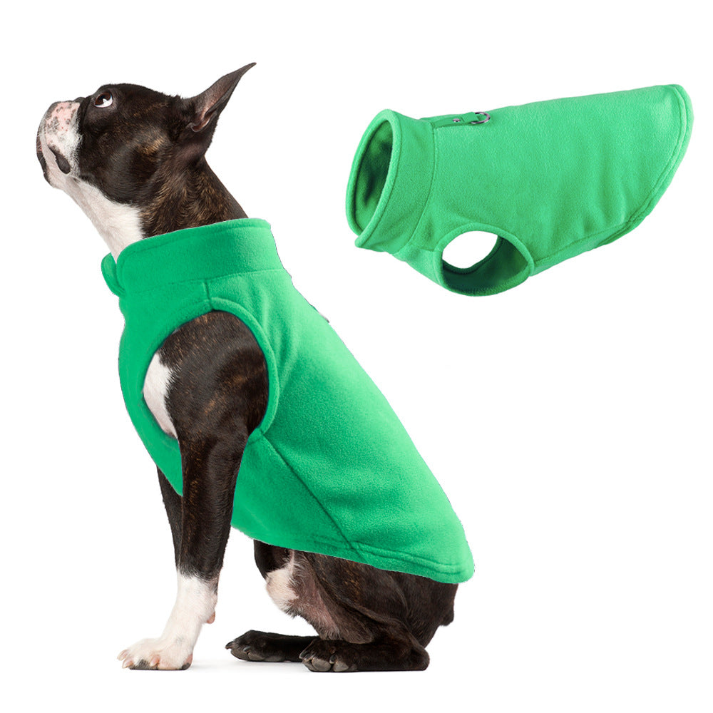 Dog clothing thickened solid color fleece pet dog supplies - Purrfect Pet Kingdom