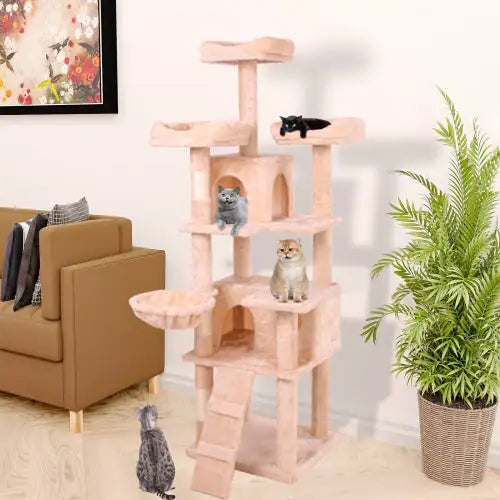 Kitty Cloud Tower - Soft Plush Cat Climber - Ameraeon