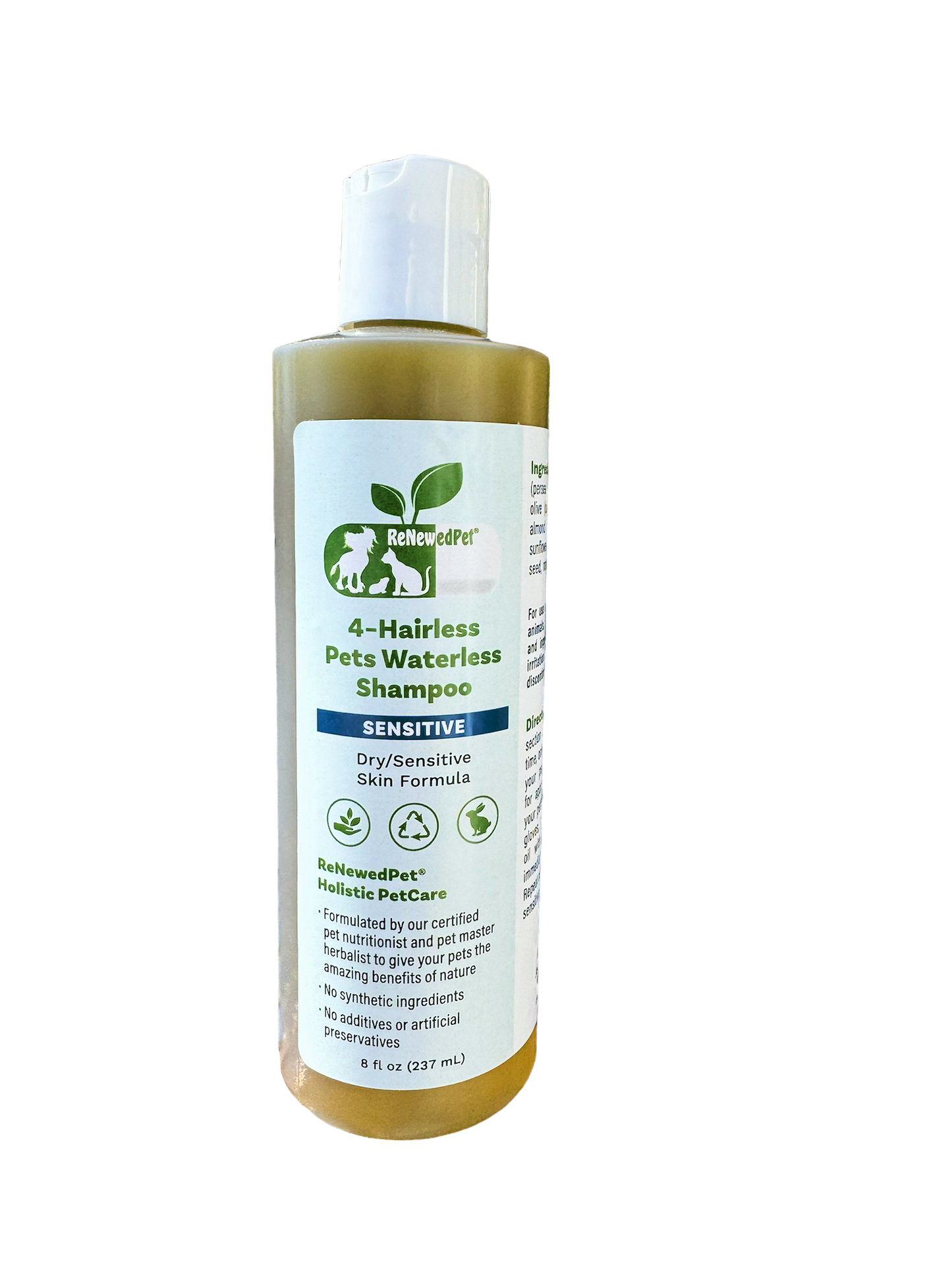 4 - HAIRLESS PETS SENSITIVE WATERLESS SHAMPOO - 4 Nudie Pets - ReNewedPet