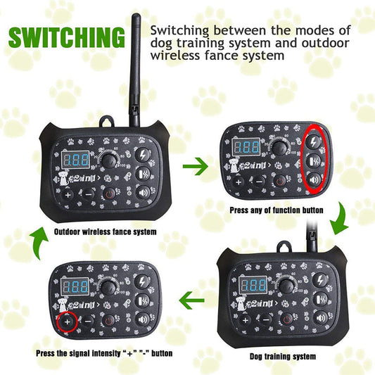 Automatic Remote Control Dog Trainer Pet Wireless Fence - detail view