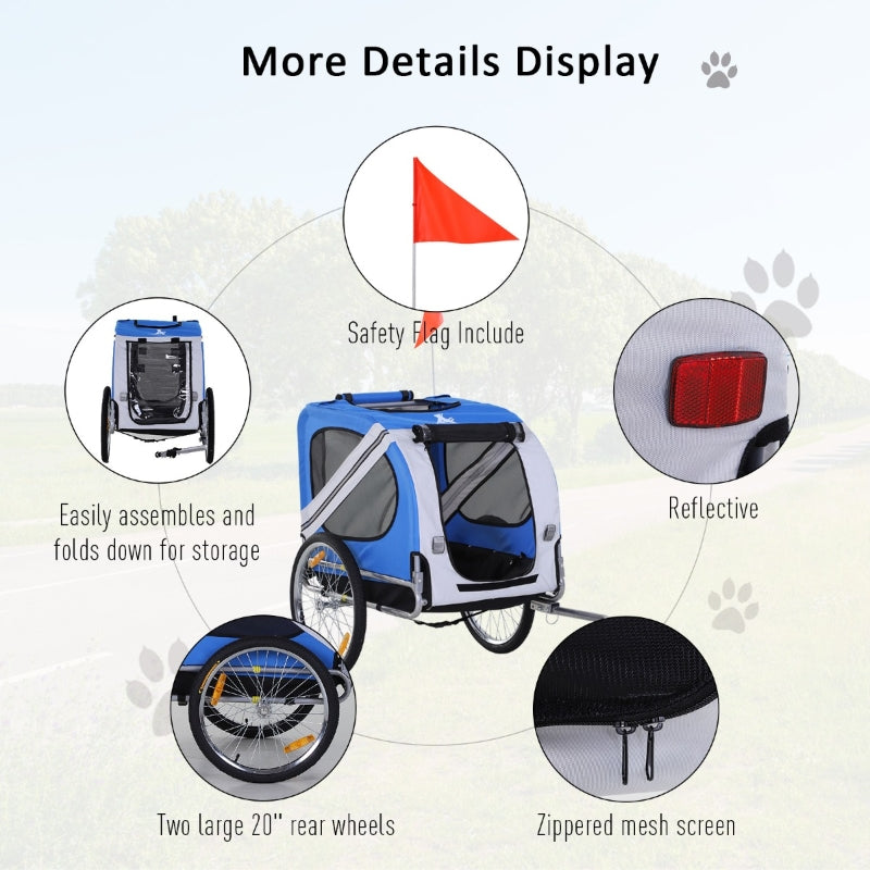 Bike Trailer Cargo Cart for Dogs and Pets - Purrfect Pet Kingdom